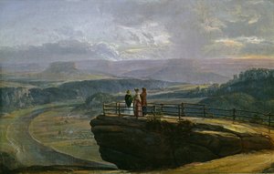 Uitzicht vanaf Bastei door Johan Christian Dahl